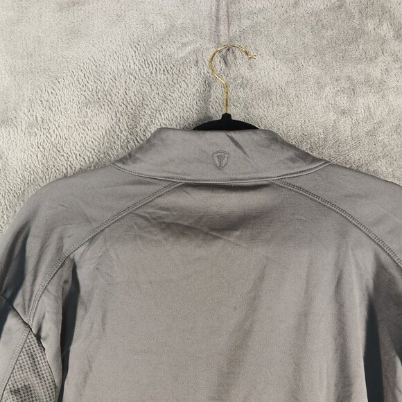 Gray Pullover Jacket 1/4 Zip Fleece Lined w/ Front Pockets SIZE LARGE - Picture 13 of 15